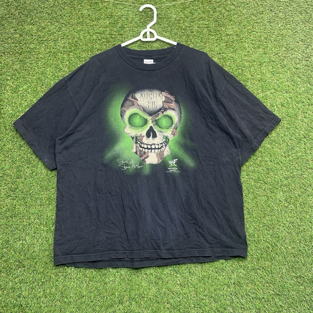 Stone Cold Steve Austin Shirt Mens 2XL 1998 WWF Austin 3:16 Faded y2k Skull WWE